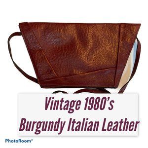 Vintage 1980's Crossbody Italian Leather Purse